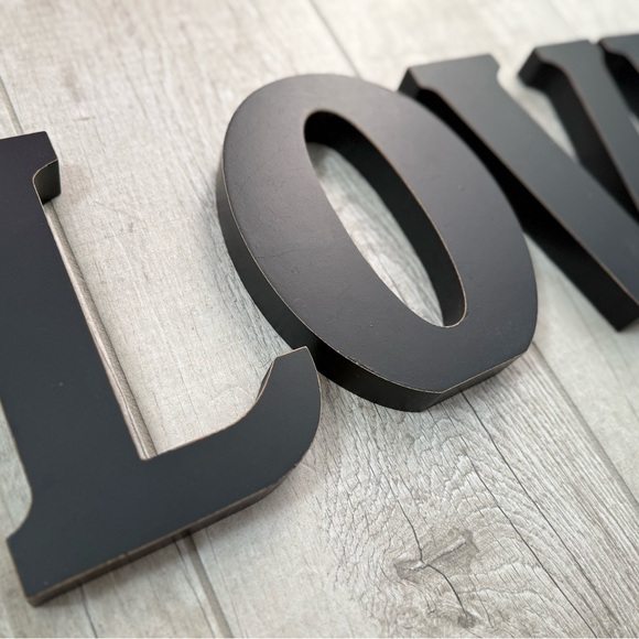 Black LOVE Wall Decor, Wooden Letters - Picture 7 of 10